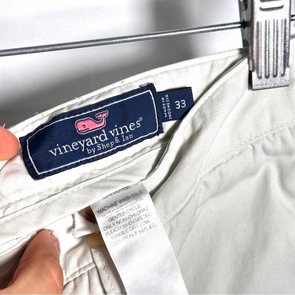 Vineyard Vines Cotton Chino Club Shorts Classic Preppy Light Khaki Men’s 33 - Picture 4 of 9